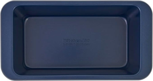 KitchenAid Nonstick Swiss Engineered Aluminized Steel Loaf Pan, Dishwasher Safe, 9 x 5 Inch, Ink Blue