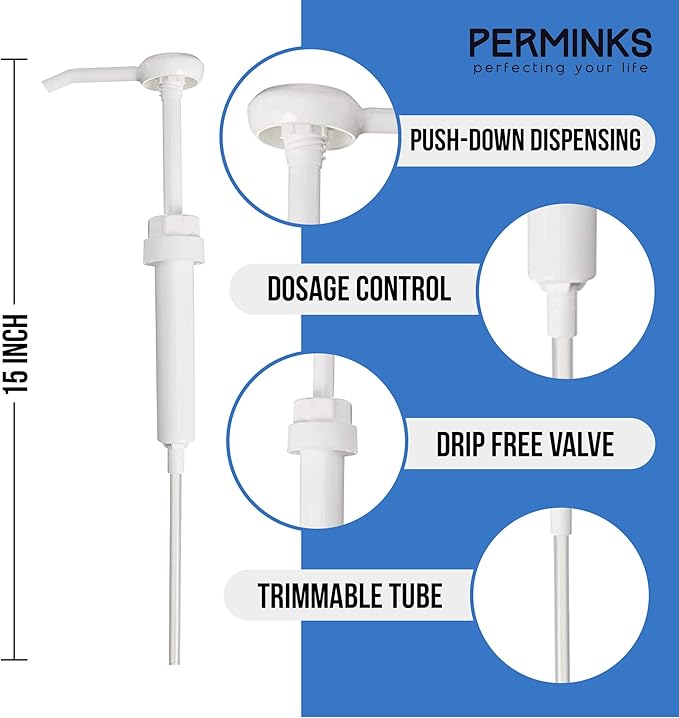 5 Gallon Pump Dispenser - Pump for 5 Gallon Bucket, Jug, Bottle, Large Container - Great for Shampoo & Conditioner, Laundry Detergent, Snow Cone Syrup, Bleach Liquid, Oil & More (Pack of 3)