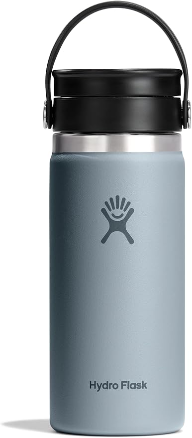 Hydro Flask Flex Sip Coffee Tumbler – Insulated Stainless Steel, Non Spill, Leak Proof Travel Coffee Cup 16 Oz Shale Gray