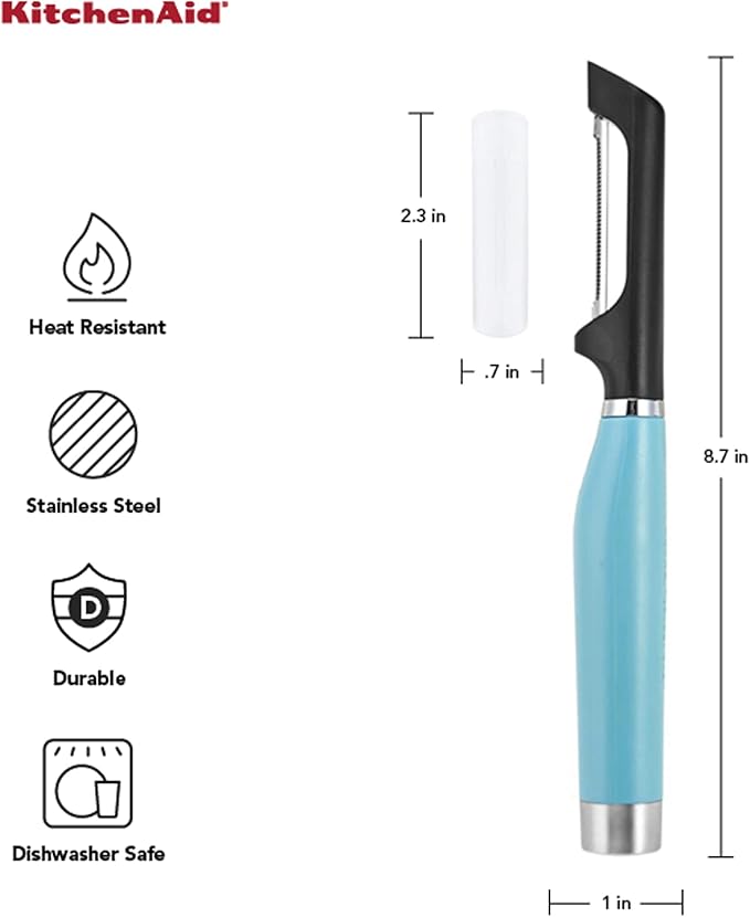 KitchenAid Gourmet Euro Peeler, 8.7-Inch, Aqua Sky
