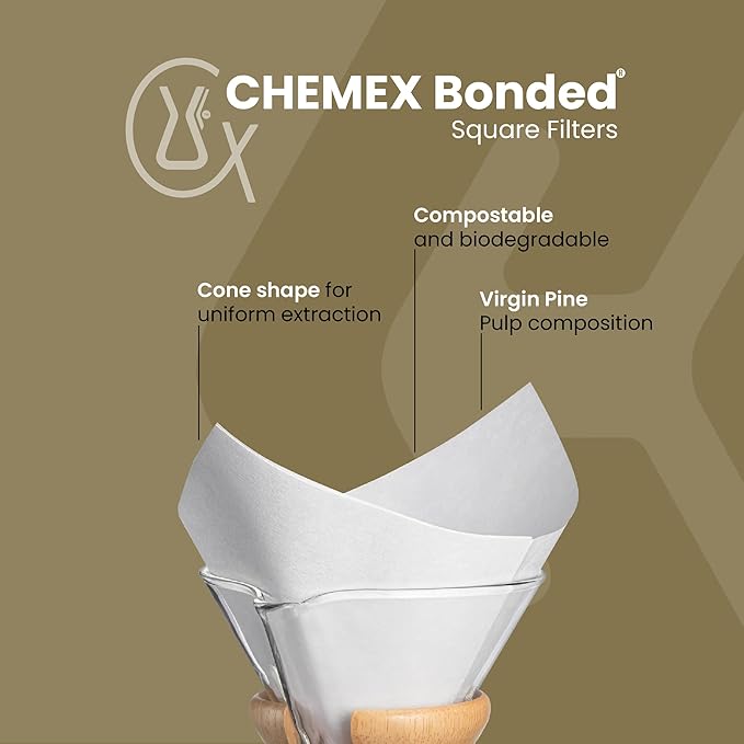 Chemex Bonded Filter - Square - 100 ct - Exclusive Packaging