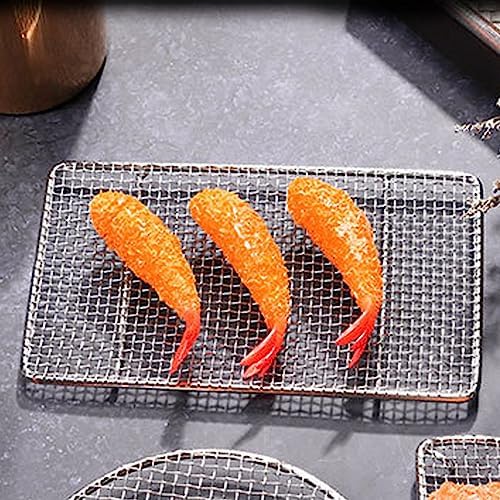Rengue Stainless Steel Cooling Rack for Baking, Roasting and Grilling, High Temperature Up to 575°F, Dishwasher Safe Stainless Steel Cooling Rack for Baking, Nan Kitchen (Rectangle 19.2CM)
