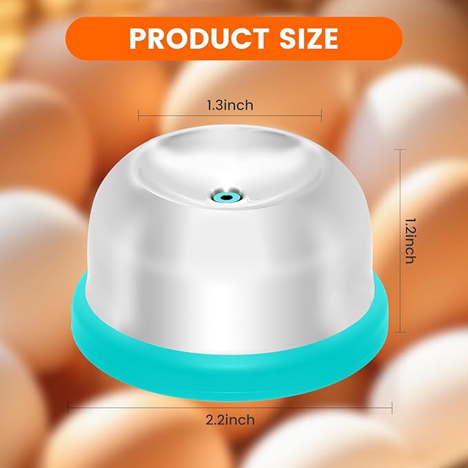 Egg Piercer for Boiling & Baking, Stainless Steel Egg Puncher with Spring-Loaded Needle & Non-Slip Base, Prevents Cracking for Perfect Hard/Soft Boiled Eggs, Eggshell Peeler Tool (Blue)