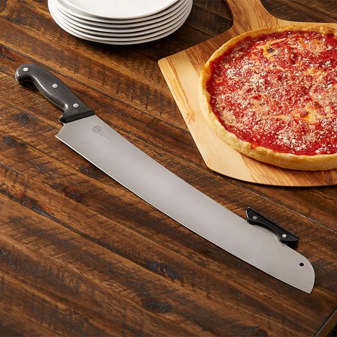 American METALCRAFT, Inc. American Metalcraft PPK17 Stainless Steel Pizza Knife with Double Handles, 18" Blade, Silver