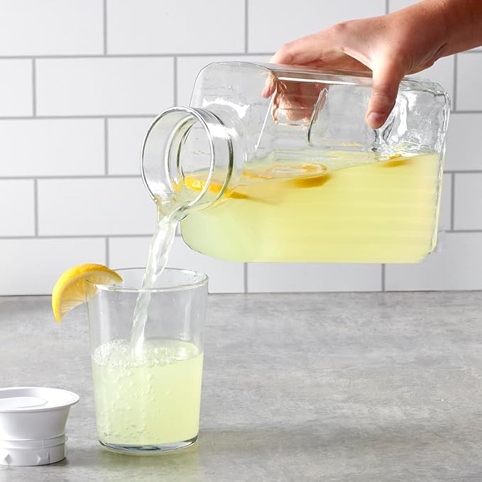 Anchor Hocking 2 Quart Bistro Pitcher with Lid, Pack of Two