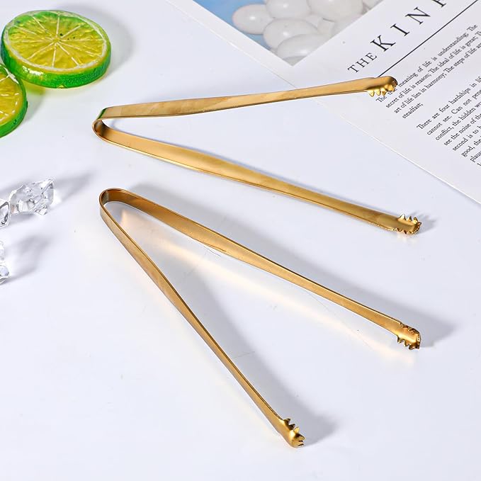 2pcs Egg Chalaza Removal Tool, Stainless Steel Toothed Egg Chalaza Remover Eggshell Fragment Remover Kitchen Tongs for Cooking Bakers Chefs (Gold)