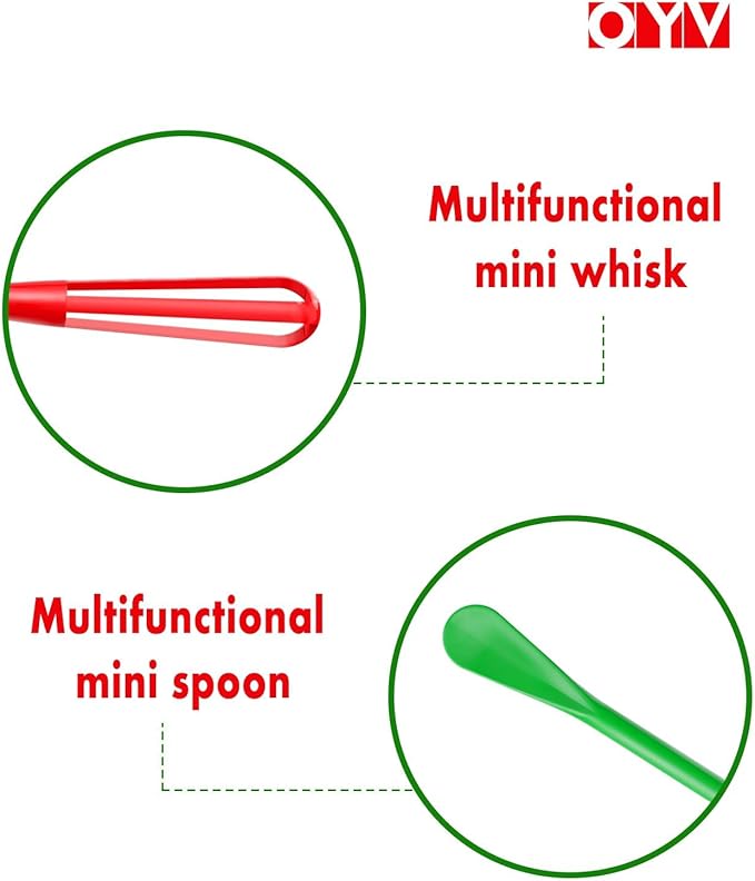 Christmas Colors Mini Whisk Set, 8.5 in Mini Whisks for Cooking, 3 Pieces Small Wisk For Whisking, Beating, Blending Ingredients, Mixing Sauces, BPA Free Tiny Whisk