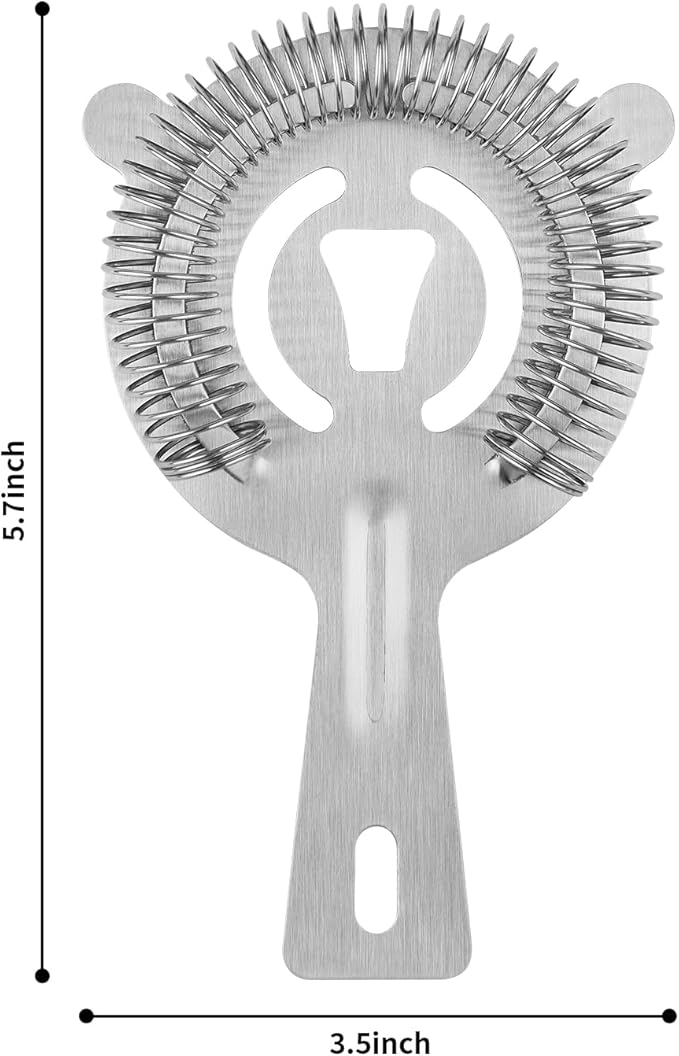 Tifanso Cocktail Strainer Bar Tools - 2PCS Bar Strainer with High Density Spring, Stainless Steel Bartender Accessories for Filtering Cocktail Drink, Professional Bartending Tools with Filter for Home