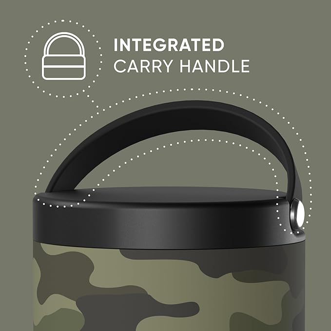 Hydrapeak 32oz Stainless Steel Vacuum Insulated Food Jar | for Hot Food and Cold Food, Wide Mouth Leak-Proof Soup for Adults, 10 Hours Hot and 16 Hours Cold (Camo) (Pack of 2)
