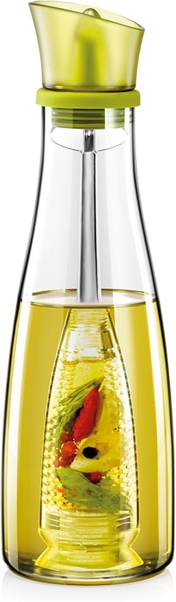 Tescoma Oil Dispenser Bottle with infuser 17 oz, with no-drip Spout, made of glass