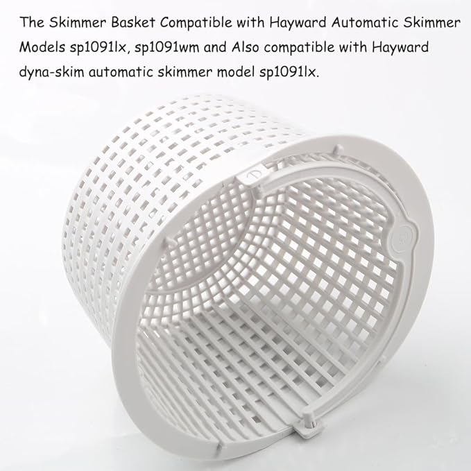 SPX1091C Skimmer Basket Compatible with Hayward Automatic Skimmers SP1091lx,SP1091wm,Above Ground Pool Skimmer Basket with Handle