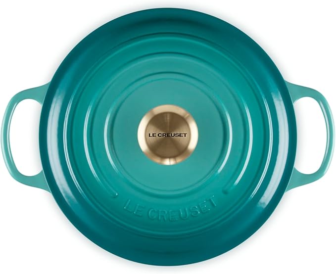 Le Creuset Enameled Cast Iron Signature Round Dutch Oven, 4.5 qt., Riviera