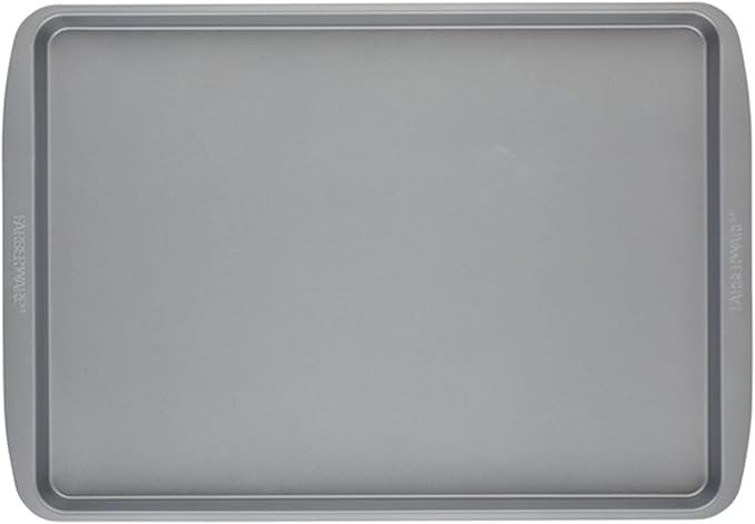 Farberware GoldenBake Nonstick Bakeware Cookie/Baking Sheet Pan Set, 2 Piece, Gray