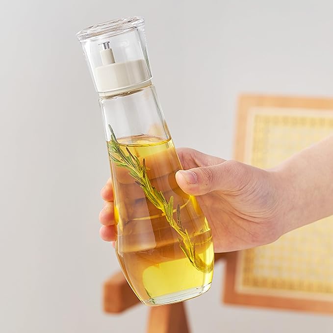 Diamond Oil and Vinegar Dispenser for kitchen,Olive Oil Dispenser Bottle,Elegant Glass Cooking Oil Dispenser,Dispenser Bottle of 10 OZ