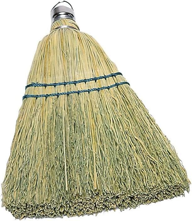 Rubbermaid Corn Whisk Broom, 12 Inch, Natural Bristles | Multi-Surface | Yellow | Removes Dirt and Debris | Pack of 12