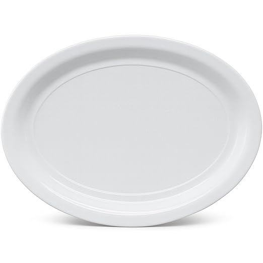 Carlisle FoodService Products Displayware Plastic Catering Platter 21" x 15" White