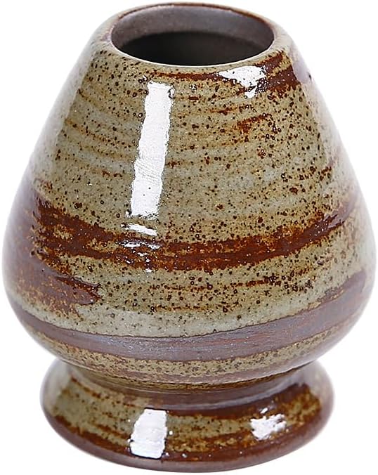 Matcha Tea Whisk Holder Ceramic Holder for Bamboo Matcha Chasen fit for Matcha Chasen Tea Set Accessories (Green)