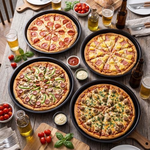 8 Pcs Pie Tins, 9 Inch Round Pans, Black