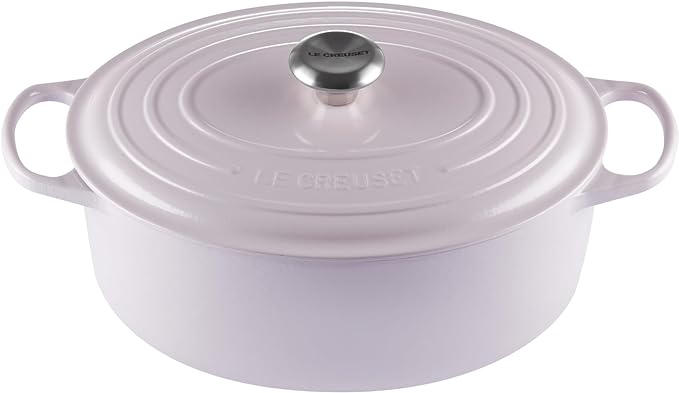 Le Creuset Enameled Cast Iron Signature Oval Dutch Oven, 6.75 qt., Shallot