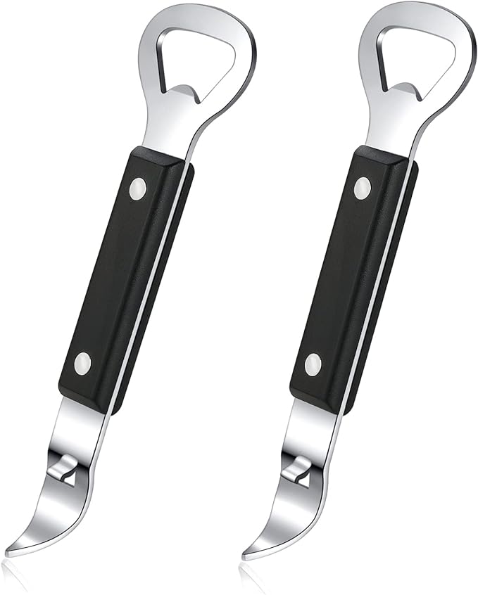 Can Punch Bottle Opener, Manual Stainless Steel Can Opener 2 Pack