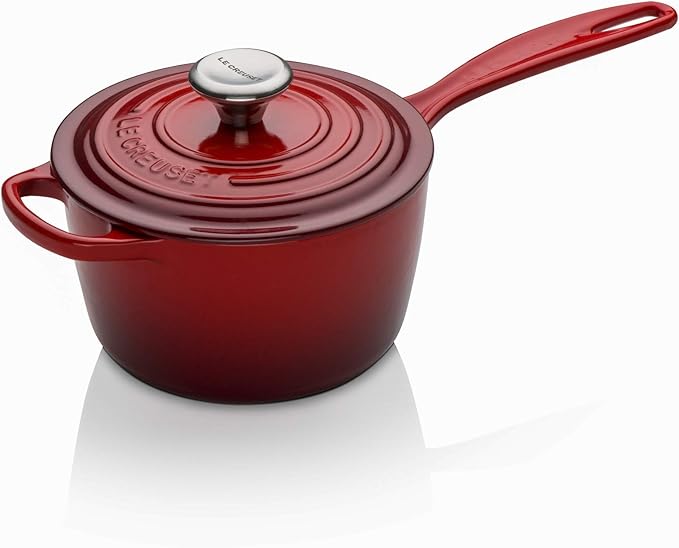 Le Creuset Enameled Cast Iron Signature Saucepan, 1.75 qt., Cerise