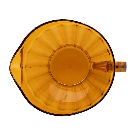 60 oz. Amber Plastic Pitcher, Dishwasher Safe, Break Resistant, for Indoor and Outdoor Entertaining, by G.E.T. P-1064-1-A (Pack of 12)