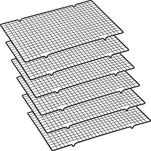 Harloon 6 Pieces Cooling Racks for Baking Wire Grid Set,16 x 9.8 Inch