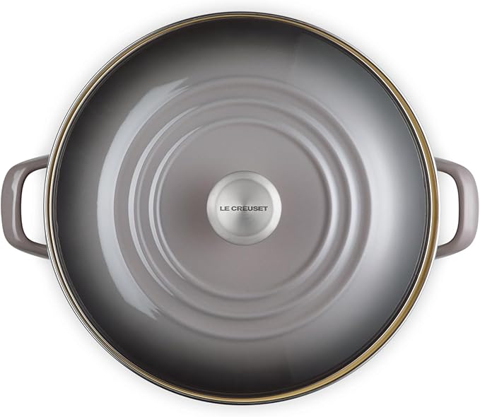 Le Creuset Enamel on Steel Traditional Stockpot, 16 qt., Oyster with Stainless Steel Knob