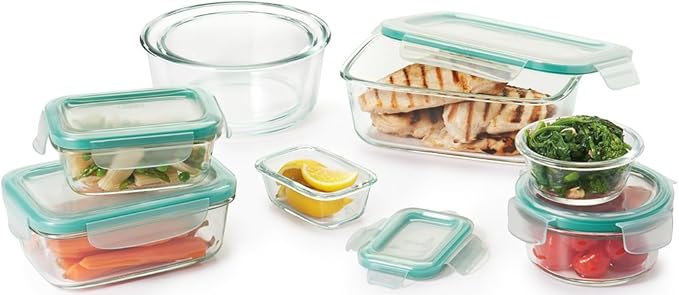 OXO Good Grips 7 Cup Smart Seal Glass Round Airtight Food Storage Container