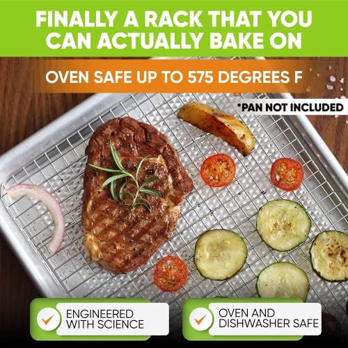 Spring Chef 10" x 15" Stainless Steel Cooling Rack for Cooking & Baking