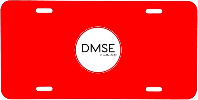 DMSE Wholesale Red Blank Metal Aluminium Automotive License Plate Plates Tag for Custom Design Work - 0.025 Thickness/0.5mm - US/Canada Size 12x6 (Red)