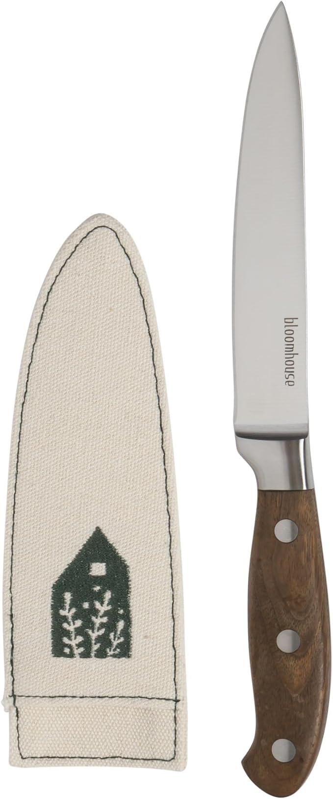 Bloomhouse 5 Inch German Steel Utility/Boning Knife W/Walnut Wood Forged Handle