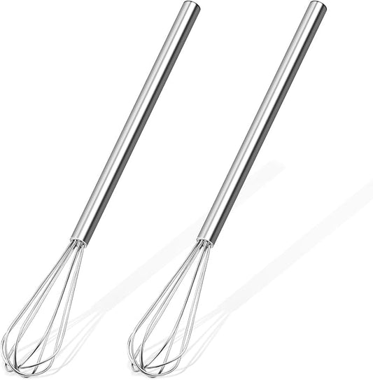 Mini Whisk, Stainless Steel Mixer, Mini Baking Mixer, Coffee and Cocktail Stirrer, Durable Kitchen Stirrer, 2(Piece)