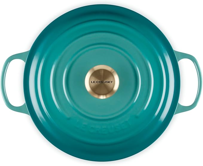 Le Creuset Enameled Cast Iron Signature Round Dutch Oven, 5.5 qt., Riviera
