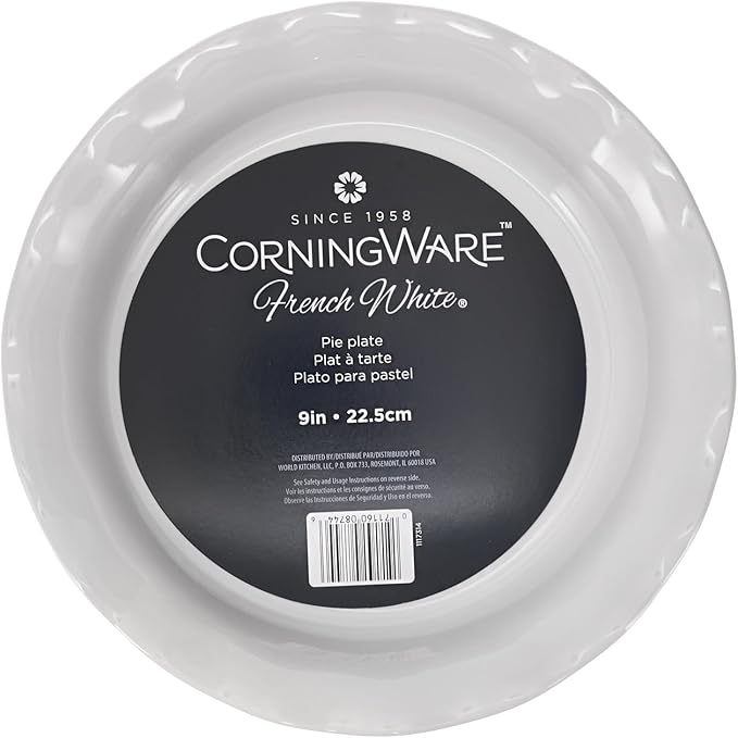 CorningWare FW111 French White 9 in Pie Plate