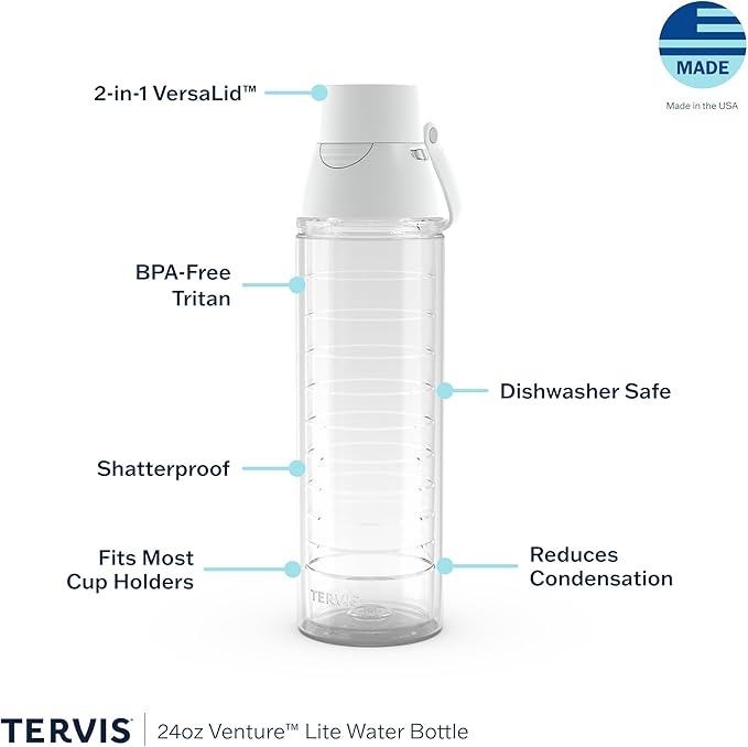 Tervis Venture Lite Dog Sayings Made in USA Double Walled Insulated Tumbler Travel Cup Keeps Drinks Cold & Hot, 24oz Water Bottle, Classic