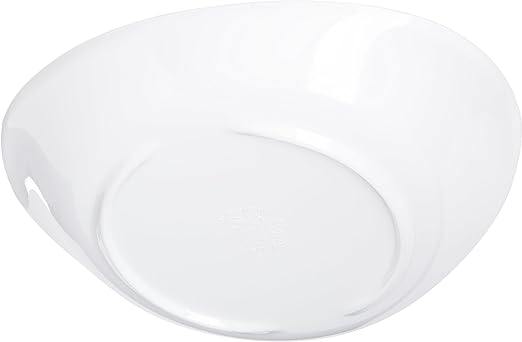 Carlisle FoodService Products Stadia Reusable Plastic Plate Pasta Plate for Home and Restaurant, Melamine, 8.5 Inches, White, (Pack of 12)