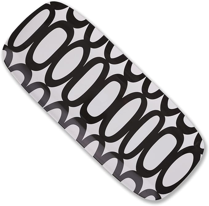 French Bull 19" Rectangular Platter - Melamine Platters and Serving Ware - Plate, Dish, Serving, Collection - Black & White