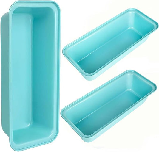 3-Pack 13x5 Nonstick Loaf Pan, 450°F Oven Safe Carbon Steel Bread Pans for Easy Release & Quick Clean, Ideal for Home Bakers Baking Banana Bread, Meatloaf, Cake & Sourdough