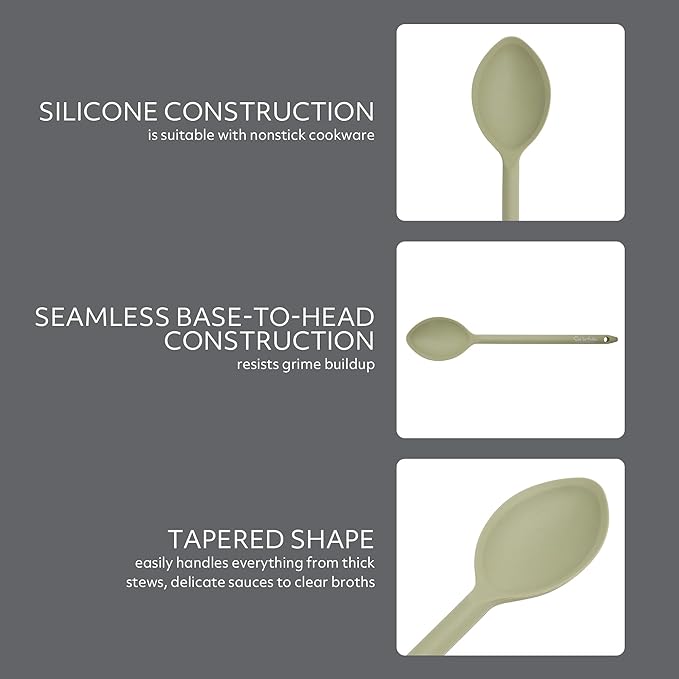 Sur La Table Kitchen Essential Mealcraft Silicone Kitchen Spoon - Juniper Green