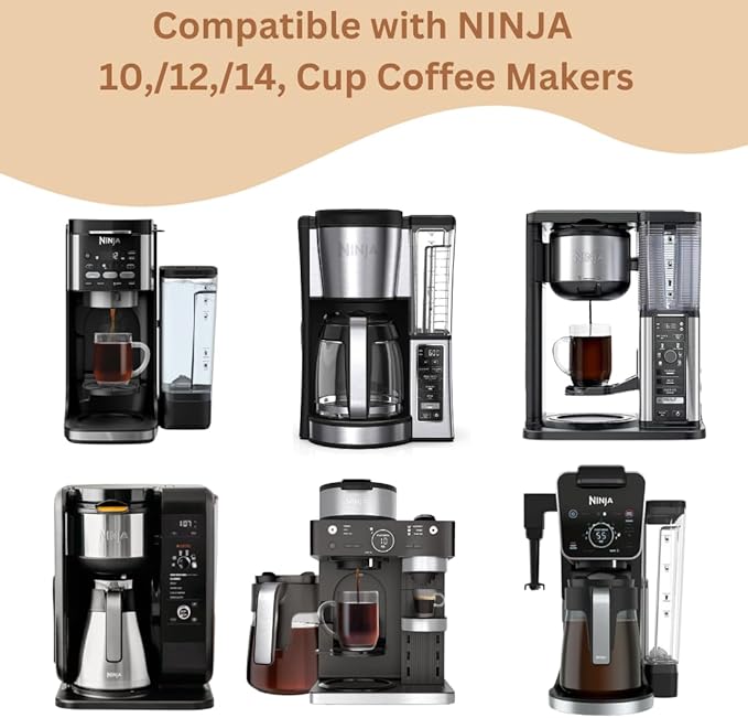 Disposable Cone Paper Filters for NINJA Coffee Makers - Brew up to 14 Cups of Coffee (200 Pack)