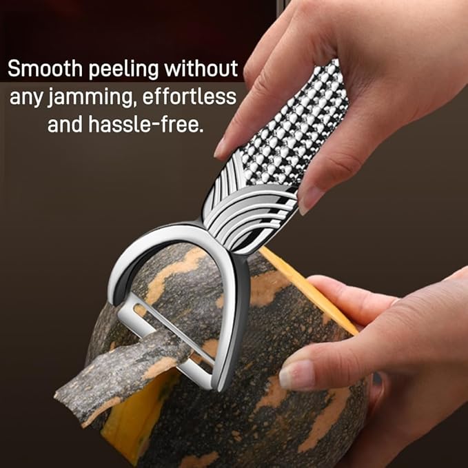 Vegetable Peeler For Kitchen Blade is Incredibly Sharp, Making Peeling Almost Effortless. Knife is Perfectly Balanced, Allowing you to Easily Slice Long, Beautiful Strips of Radish.