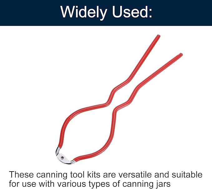 uxcell 1Pcs 10.8" x 3.1" Bottle Wrench Jar Opener Wrench Canning Jar Wrench Made of Plastic and Stainless Steel Red