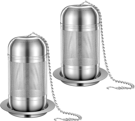 2 Pack 316 Stainless Steel Tea Infuser for Loose Tea, Tea Infuser for Cooking, Extra Fine Mesh Tea Strainers, Tea Strainers for Loose Tea (2 Pack - Small)