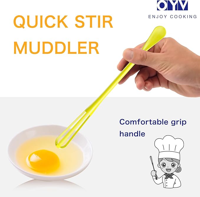 Colorful Mini Whisk, Mini Spoon, Multifunctional Small Whisks for Cooking, Tiny Whisk 7 Pieces, Mini Small Wisk, for Blending, Whisking, Beating Ingredients, Mixing Sauces
