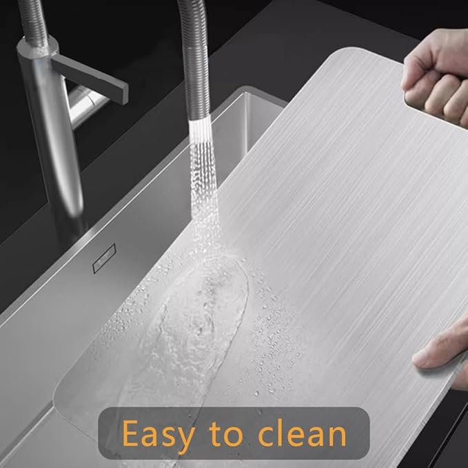 Titanium Cutting Board, 17.6X12 IN Pure Titanium Cutting Boards for Kitchen, Cutting Boards Non Toxic, Double-Sided Food-Grade, Easy to Clean, Dishwasher Safe, for Meats, Fruits and Vegetables