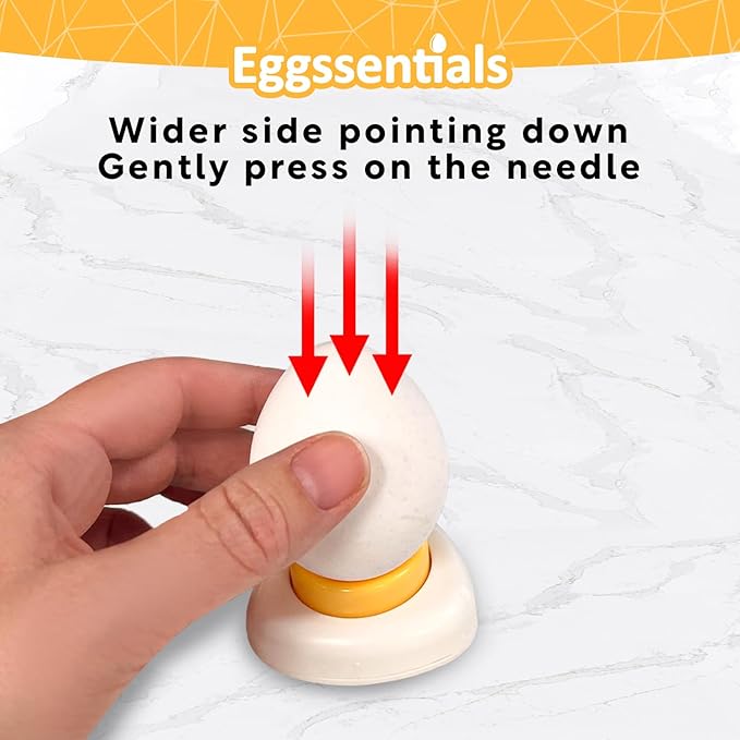 Eggssentials Egg Piercer to Cook Hard Boiled Eggs - Sturdy Base and Sharp Pin to Pierce Raw Eggs.