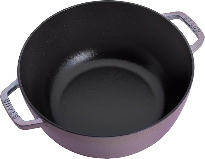 Staub Cast Iron Essential French Oven, Dutch Oven, 5-quart, serves 5-6, Made in France - Lilac