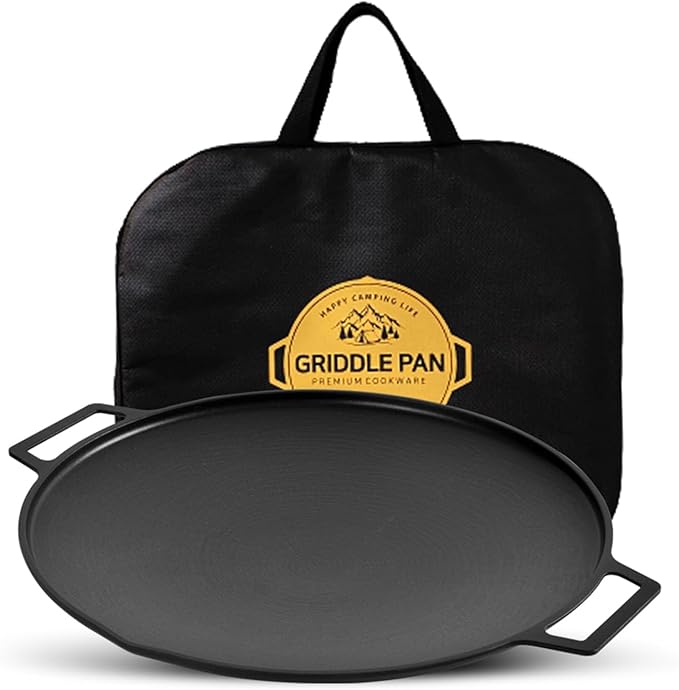 Korean BBQ 3 IH Griddle Grill Pan with Bag, Nonstick Coating, All Stove(Gas, Electric & Induction),Indoor Outdoor Griddle(16in)