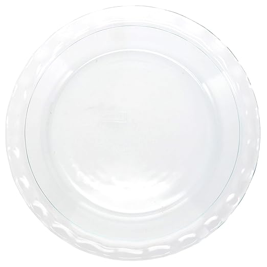 Pyrex C-209 Clear Fluted Rim Glass Pie Plate 9.5 in x 1.6 in (24 cm) - Made in USA